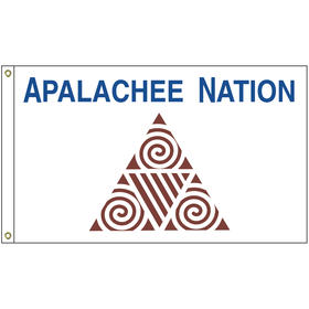 3' x 5' apalachee tribe flag w/ heading & grommets