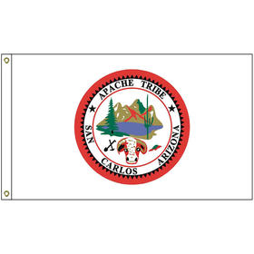 3' x 5' san carlos apache tribe flag w/ heading & grommets