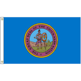 4' x 6' chickasaw tribe flag w/ heading & grommets