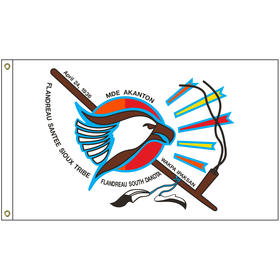 5' x 8' flandreau sioux tribe flag w/ heading & grommets