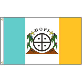 5' x 8' hopi tribe flag w/ heading & grommets