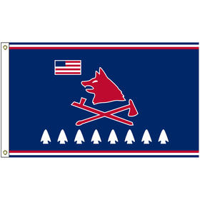 5' x 8' pawnee tribe flag w/ heading & grommets