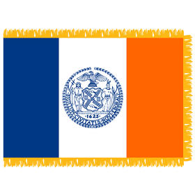 4' x 6' new york city nylon flag w/ pole sleeve & fringe