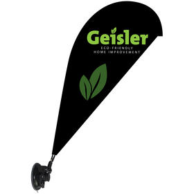 mini teardrop banner with premium suction cup