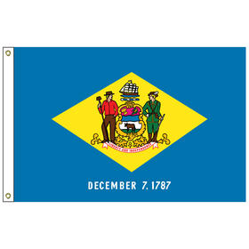 delaware 12" x 18" nylon flag with heading and grommets