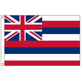 hawaii 12" x 18" nylon flag with heading and grommets