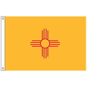 new mexico 12" x 18" nylon flag with heading and grommets