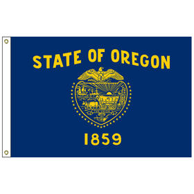 oregon 12" x 18" nylon flag with heading and grommets