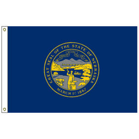 nebraska 3' x 5' 2-ply polyester flag w/ heading & grommets