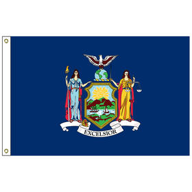 new york 3' x 5' 2-ply polyester flag w/ heading & grommets