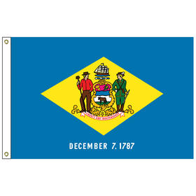 delaware 5' x 8' nylon flag w/ heading & grommets