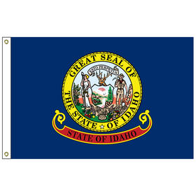 idaho 5' x 8' nylon flag w/ heading & grommets