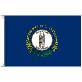 kentucky 5' x 8' nylon flag w/ heading & grommets