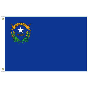 nevada 5' x 8' nylon flag w/ heading & grommets