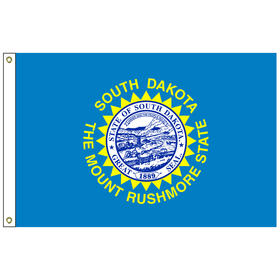 south dakota 5' x 8' nylon flag w/ heading & grommets
