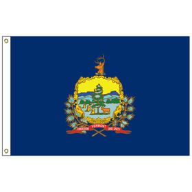 Vermont 5' x 8' 2-ply Polyester Flag w/ Heading & Grommets