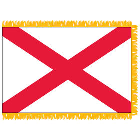 alabama 4' x 6' indoor nylon flag w/ pole sleeve & fringe