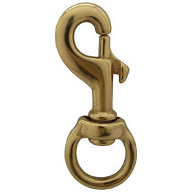 4 3/4" Solid Brass Swivel Snap Hook