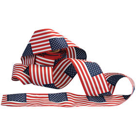 8" wide x 24' long poly/cotton bunting u.s. flag