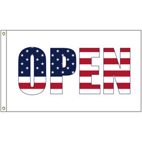 open usa 3' x 5' knit poly flag with heading and grommets