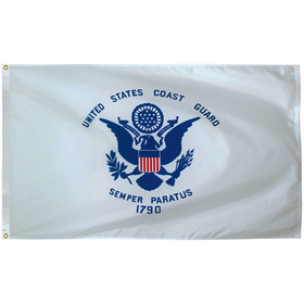 coast guard 2' x 3' outdoor nylon flag with heading and grommets