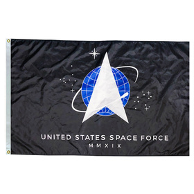 Space Force 2' x 3' Outdoor Nylon with Heading and Grommets