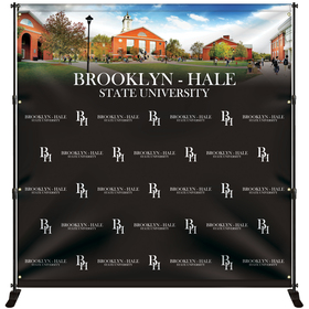 premium 8' x 8' backdrop banner kit