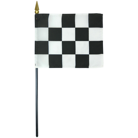 4" x 5" checkered stick flag