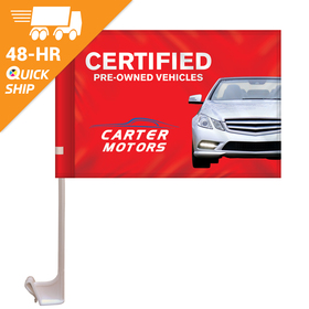 48 - hour 7.5" x 10.5" stationary use single reverse kp car flag