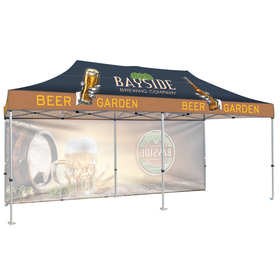 10' x 20' Heavy Duty Canopy Tent with One Full Wall