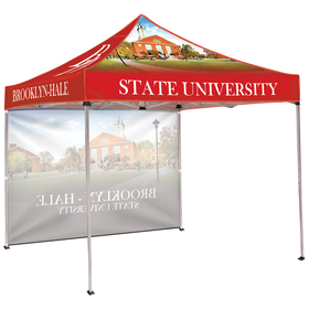 10' Square Tent With One Full Wall