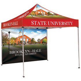 10' Square Tent With One Full Double Sided Wall