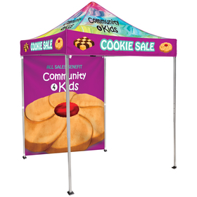 6.5' Square Canopy Tent With 1 Full Double Sided Wall