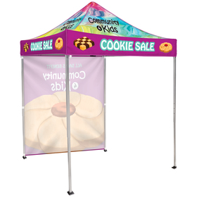 6.5' Square Canopy Tent With 1 Full Single Sided Wall