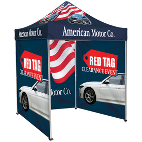 6.5' Square Canopy Tent With 3 Full Double Sided Walls