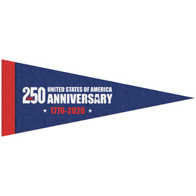 4" x 10" america 250 anniversary felt pennant