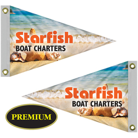 12" x 18" double sided knit polyester pennant