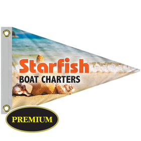 12" x 18" single reverse knit polyester pennant