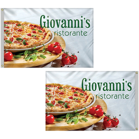 4' x 6' standard digitally printed double sided knit poly flag