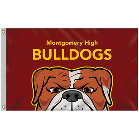 2.5' x 4' promotional polyester single reverse flag