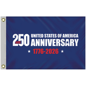 2' x 3' single reverse blue america 250 anniversary flag