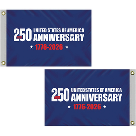2' x 3' Double Sided Blue America 250 Anniversary Flag