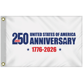 2' x 3' single reverse white america 250 anniversary flag