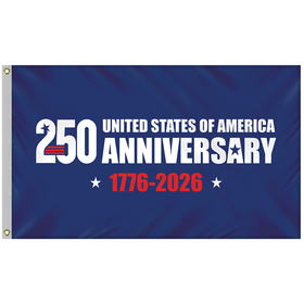 3' x 5' single reverse blue america 250 anniversary flag