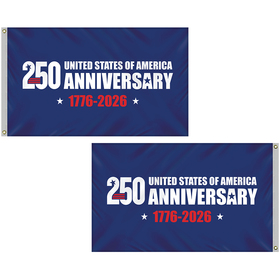 3' x 5' Double Sided Blue America 250 Anniversary Flag