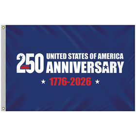 4' x 6' Single Reverse Blue America 250 Anniversary Flag