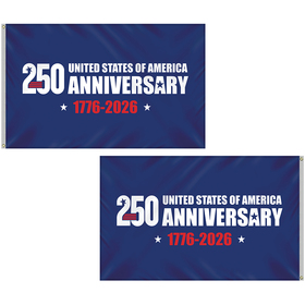 5' x 8' Double Sided Blue America 250 Anniversary Flag