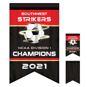 2' x 3' Championship Banner Single Sided with Backliner Dove Tail Cut