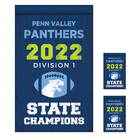 2' x 3' Championship Banner Double Sided Straight Cut