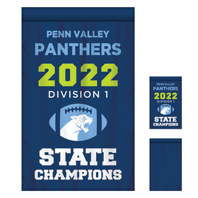 2' x 3' Championship Banner Single Sided with Backliner Straight Cut